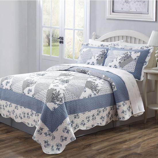 cxmicrotex Bedding Ensemble de courtepointe imprimé patchwork prélavé