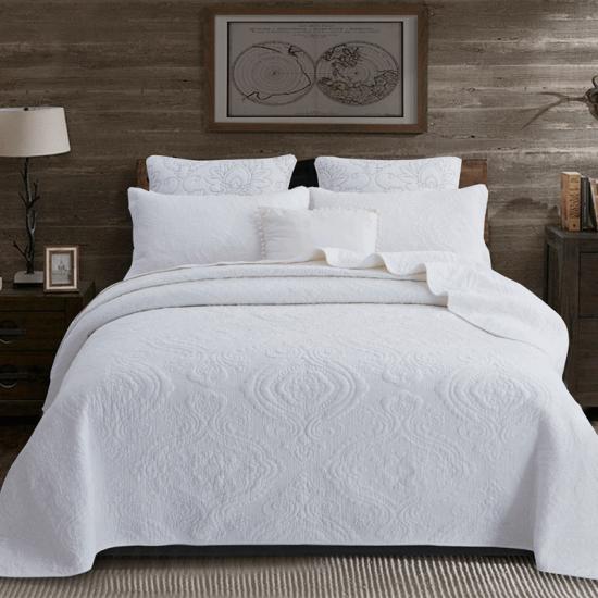 Ensemble de housse de couette brodée White Bedding