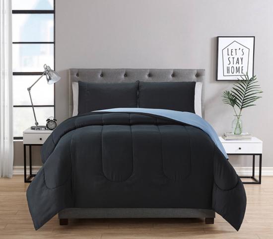 cxmicrotex Parure de lit solide réversible 3 pièces