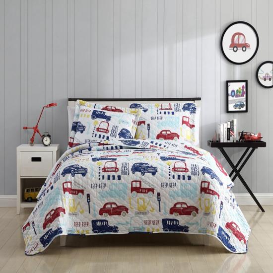cxmicrotex couvre-lit imprimé motif voiture couette pour enfants