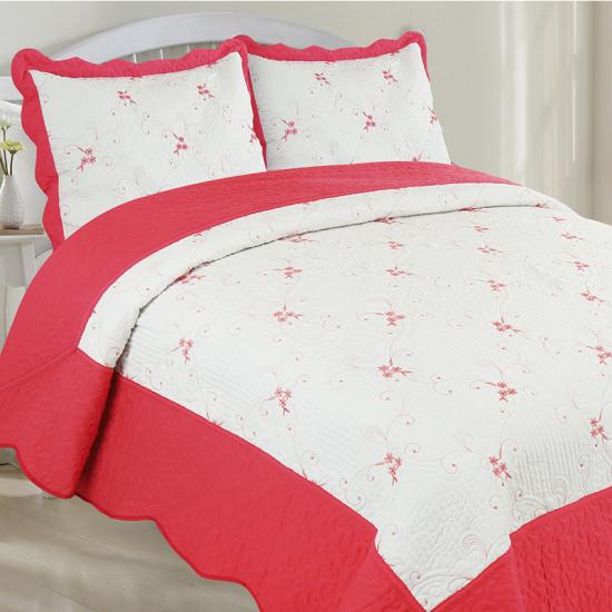 Cxmirotex Couvre-lit brodé coloré Parure de lit Queen
