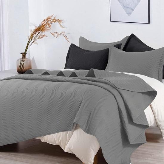 Ensemble de courtepointe et couvre-lits Pinsonic toutes saisons cxmirotex 3 pièces