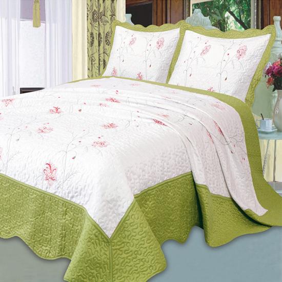 cxmirotex Ensemble de couette à fleurs brodées King Bedding