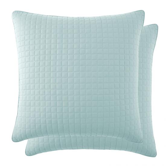 Paire de coussins décoratifs matelassés gris