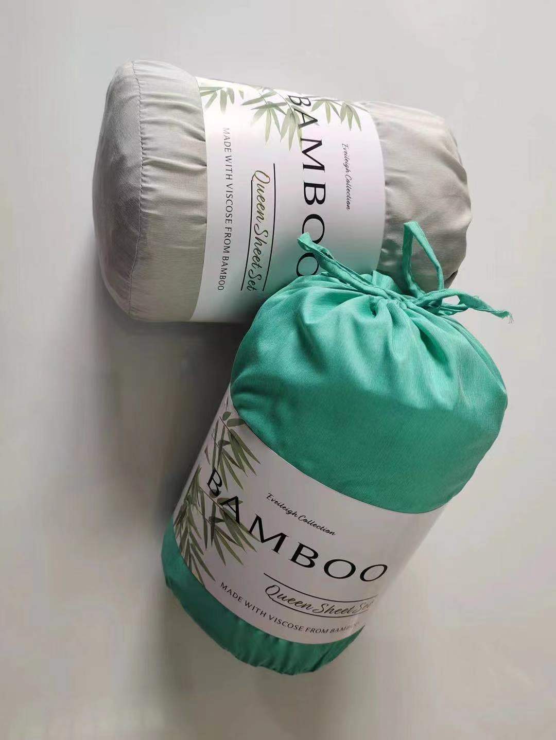 emballage de rouleau de bambou avec carte