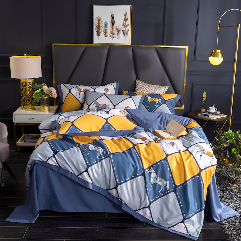 Flourish Vente en gros de draps de lit Ensembles de couettes Couvre-lit Draps-housses Ensembles de couette King Size Literie de luxe
